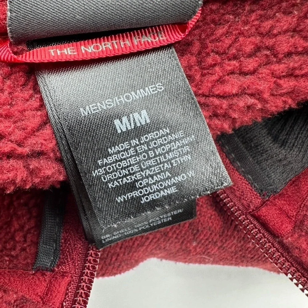 The‎ North Face 1/4 Zip Pull Over Thick Sweater Red Men's Size M Medium